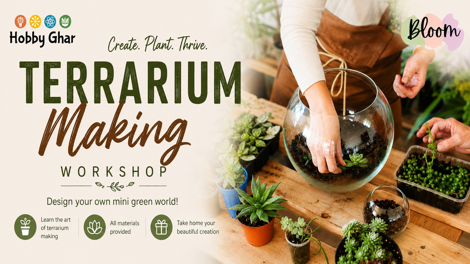 Terrarium Making Workshop by Hobby Ghar